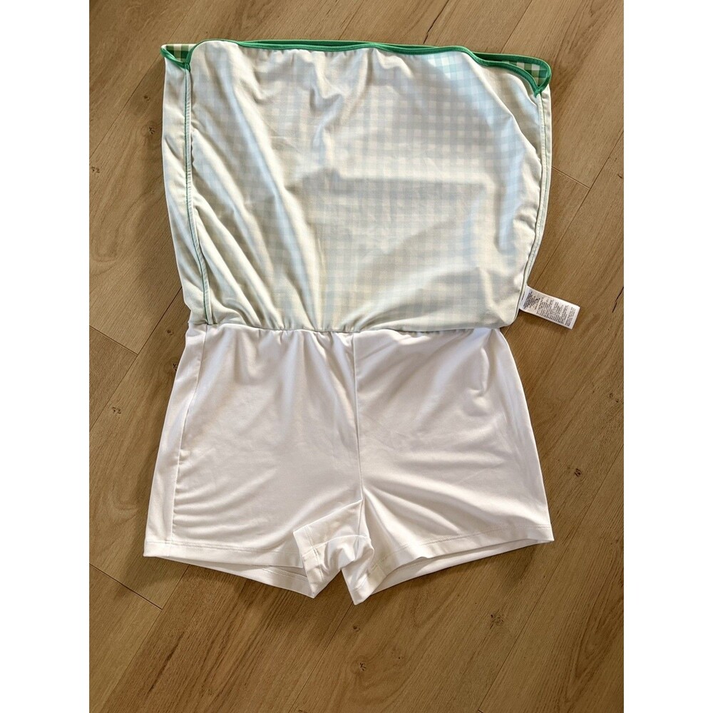 NWT J. Crew Green & White Gingham Check Skirt Skort **SIZE M** - Picture 6 of 8